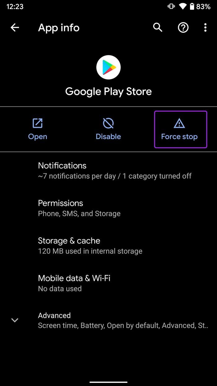 Erzwingen Sie das Stoppen von Play Store-Apps, die auf Android nicht aktualisiert werden