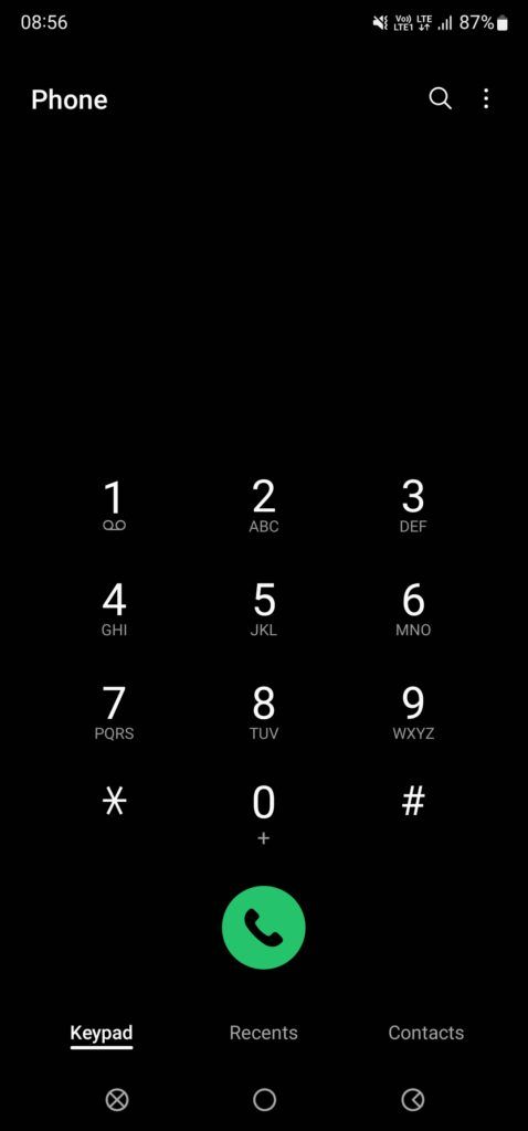 Telefon-App auf Samsung