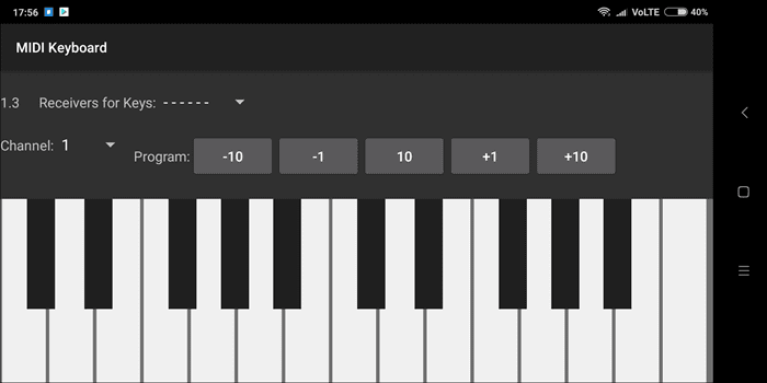 Android Midi Controller Keyboard App Midi-Tastatur