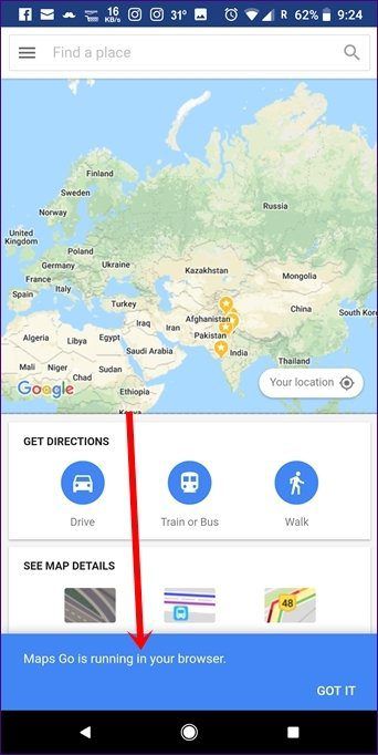 Vergleich von Google Maps und Maps Go 1