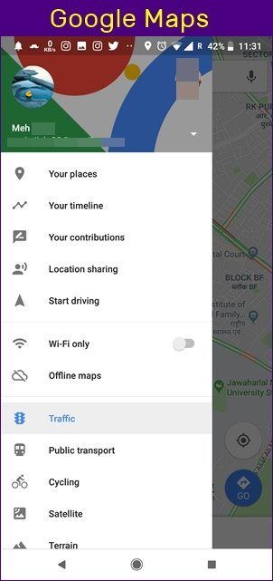 Vergleich zwischen Google Maps und Maps Go 4