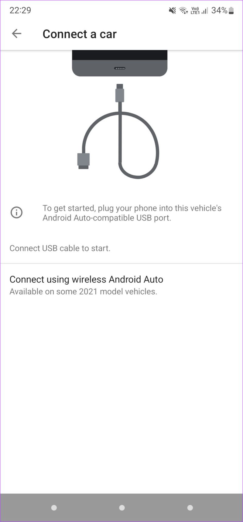 Kabelgebundenes Android Auto