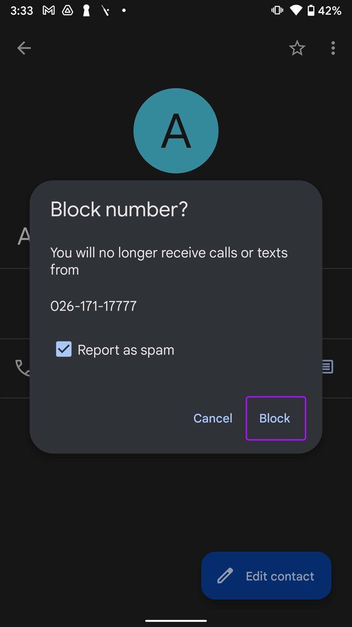 Blockieren Sie Kontaktblock-Anrufe auf Android