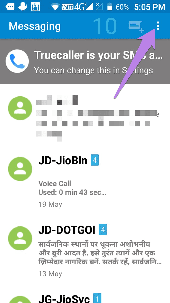Senden von Nachrichten deaktiviert Android 2