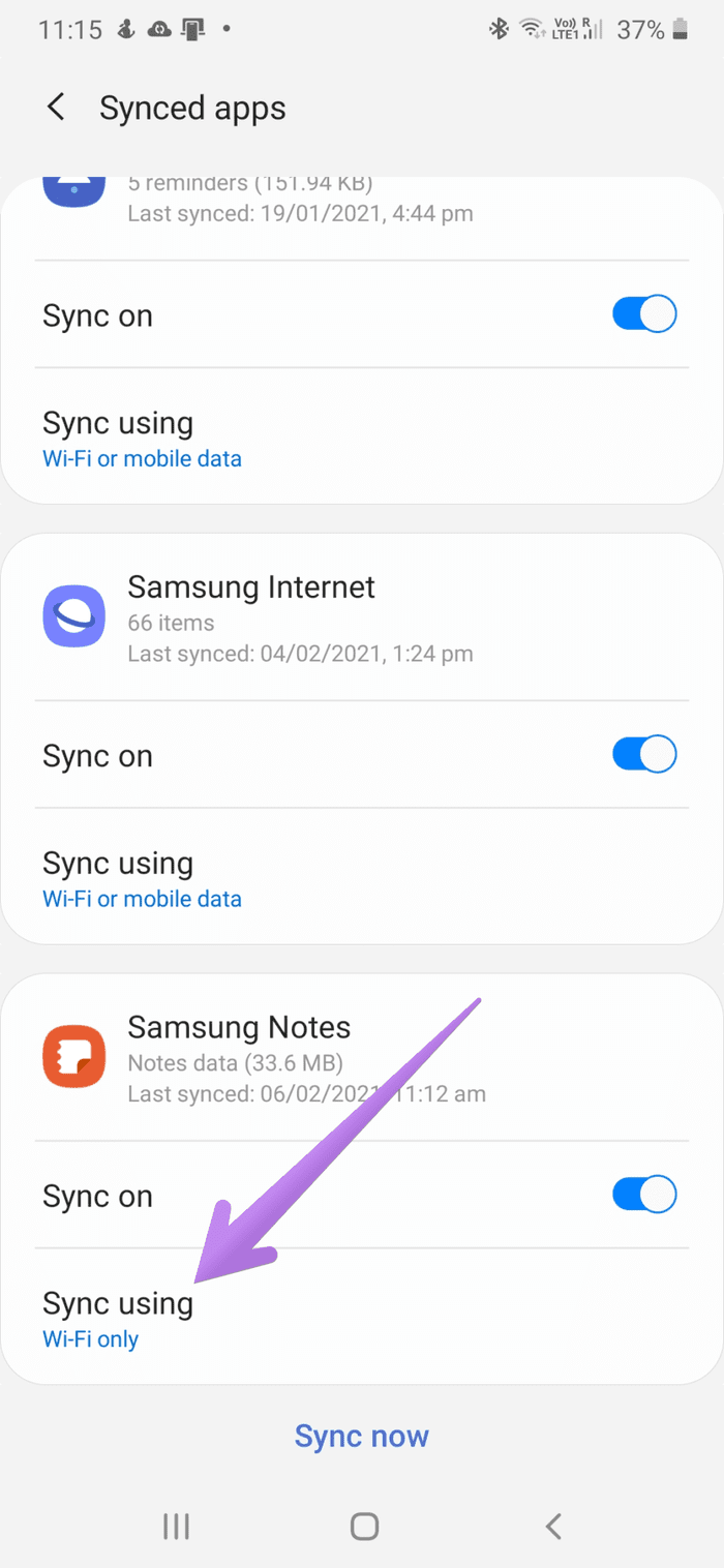 Samsung Notizen-App synchronisiert nicht 6