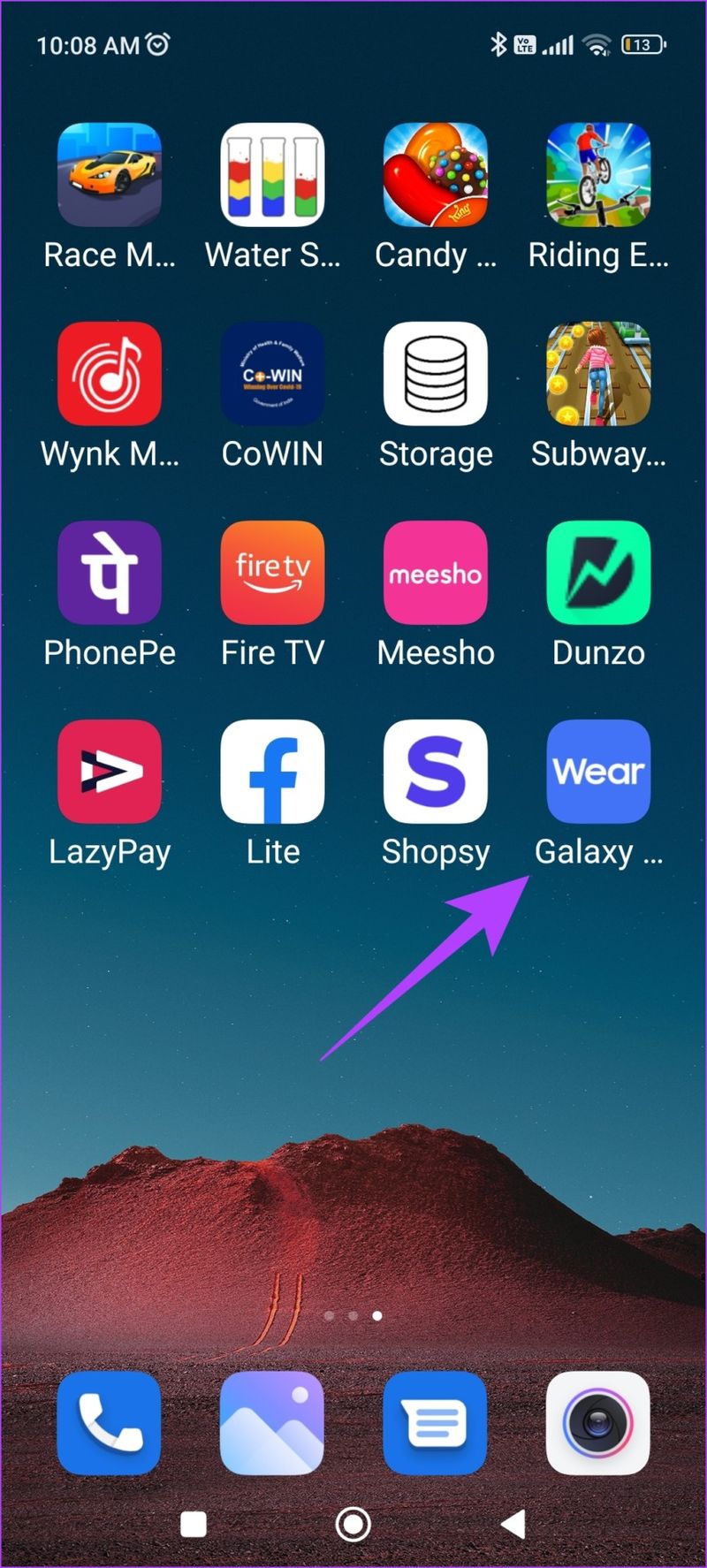 Öffnen Sie die Galaxy Wearable-App