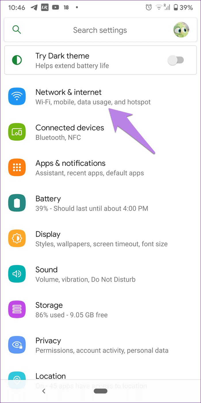 Wifi zeigt eingeschränkte Konnektivität Android 3