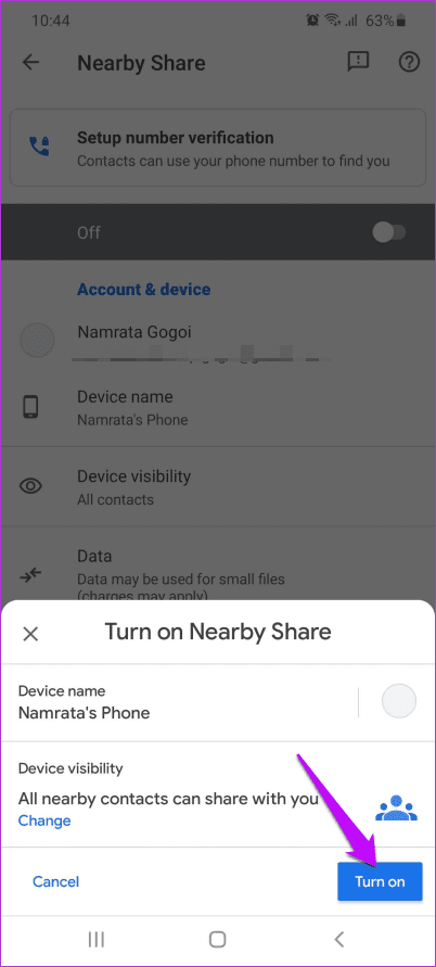 Nearby Share auf Samsung Galaxy Note 20 3 aktivieren