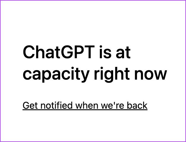 ChatGPT ist derzeit voll ausgelastet