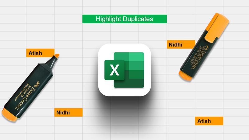 Markieren Sie Duplikate in Excel: 2 einfache Methoden