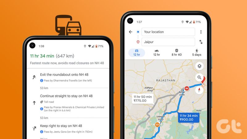 Google Maps als Routenplaner