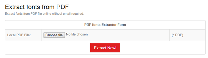PDF-Konvertierung online zum Extrahieren von Schriftarten