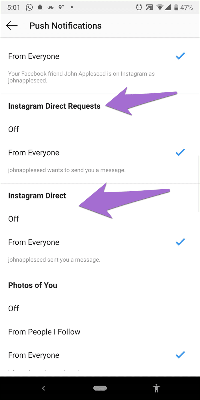 Instagram Dm-Nachrichten funktionieren nicht 4