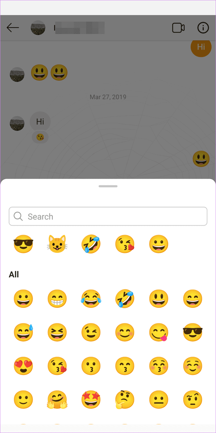Reagieren Sie auf Instagram-Nachrichten mit verschiedenen Emojis 6