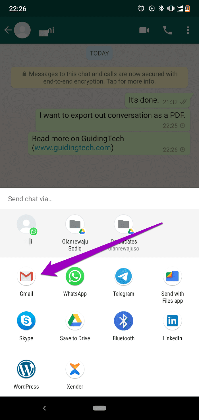 WhatsApp-Chat als Pdf 03 exportieren