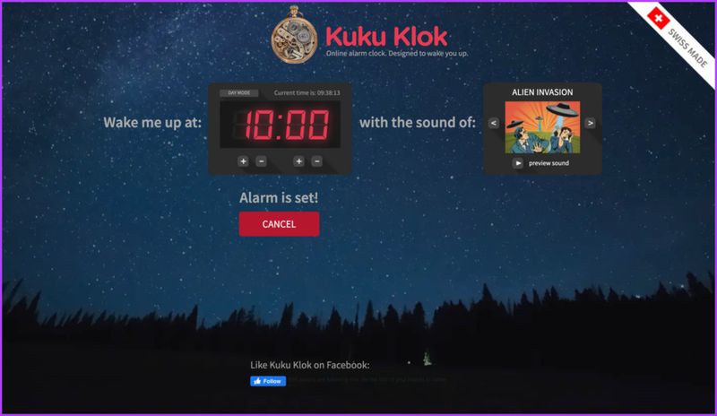 Stellen Sie den Online-Wecker auf der Kuku-Uhr ein