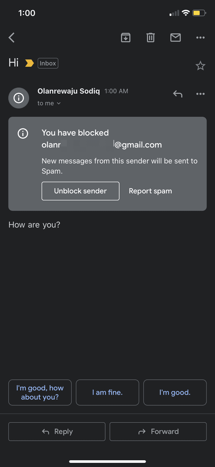 Was passiert, wenn Sie jemanden in Google Mail 08 blockieren?
