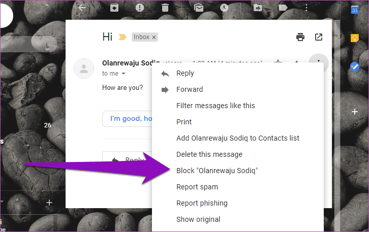 Was passiert, wenn Sie jemanden in Google Mail 01 blockieren?