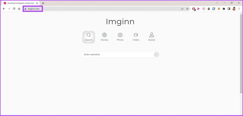 Öffnen Sie die ImgInn-Website