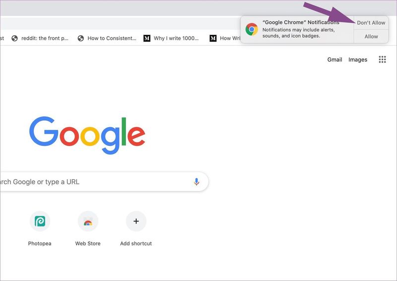Google Chrome-Benachrichtigung zulassen