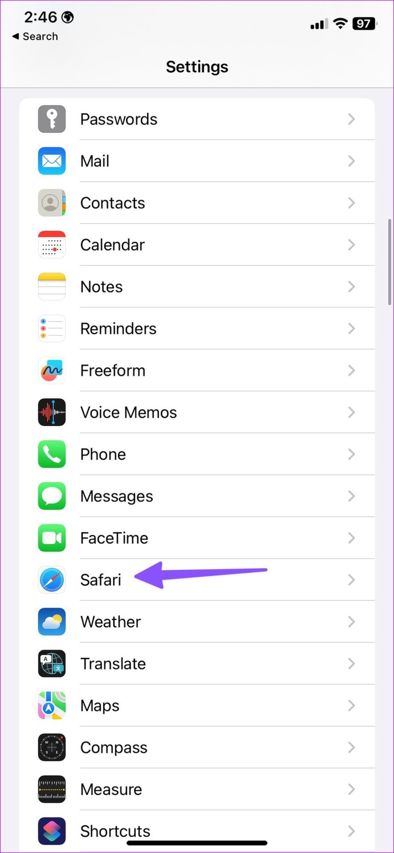 Öffnen Sie Safari auf dem iPhone
