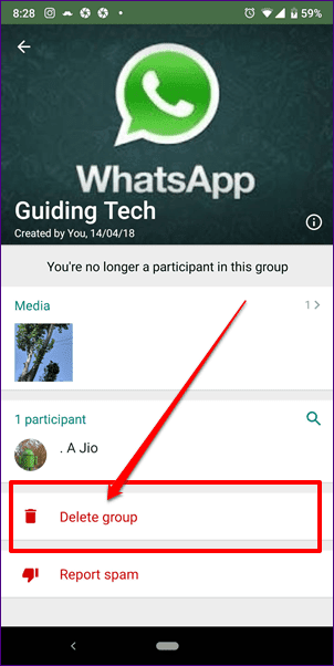 Whatsapp-Gruppe dauerhaft löschen 4