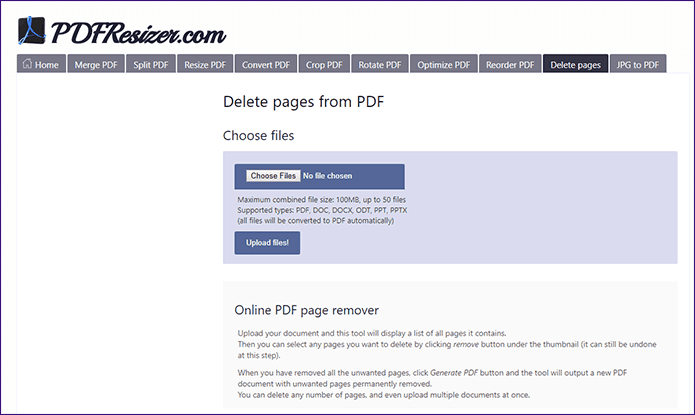 Top-Tools zum Online-Löschen von PDF-Seiten 7