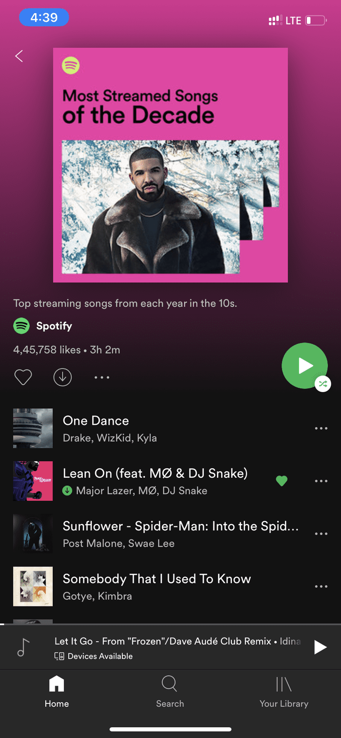Spotify-Benutzeroberfläche 2