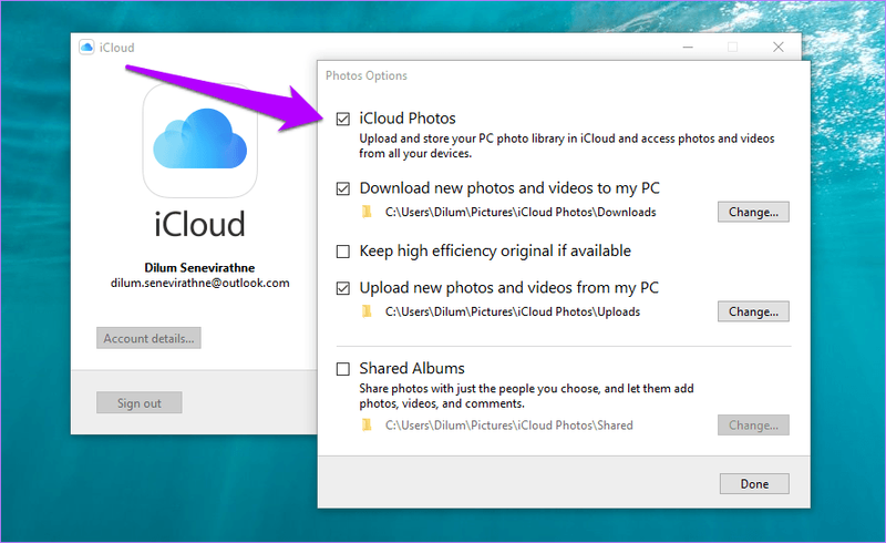 I Cloud-Fotos werden nicht mit Iphone Mac Windows 8 synchronisiert