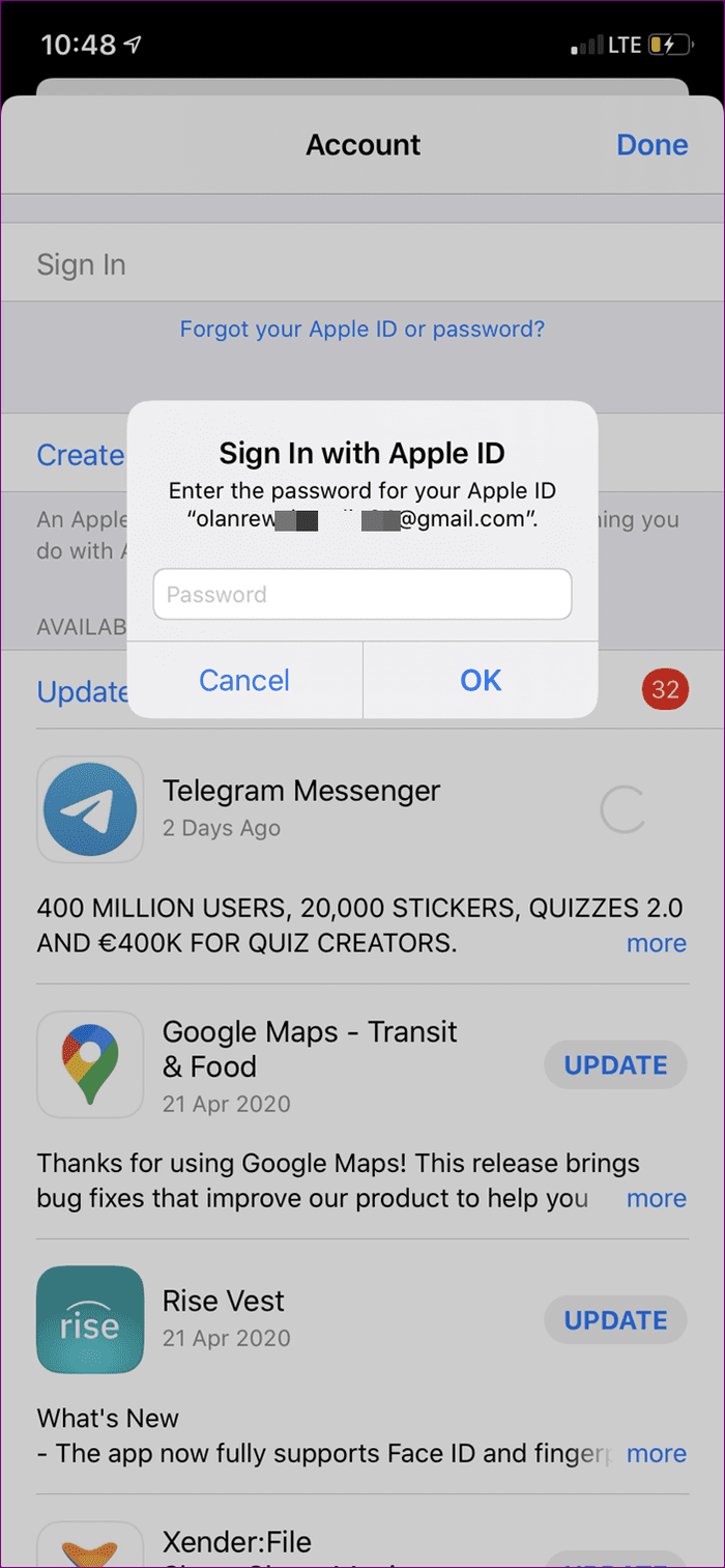 Was passiert, wenn Sie sich von Apple ID iPhone 05 abmelden?