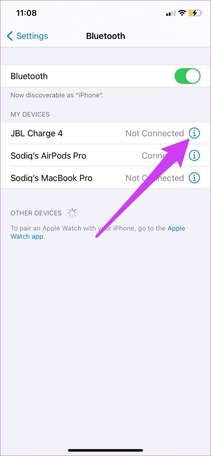 Behebung von Problemen mit dem iPhone kann Bluetooth-Geräte nicht finden 01
