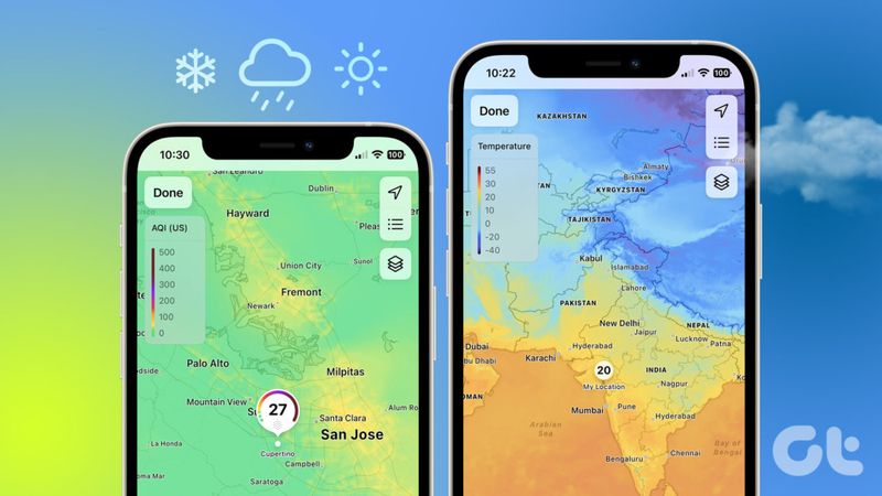 Versteckte Wetterkarten auf iPhone und iPad verwenden