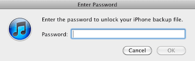 Passwort für Backup1