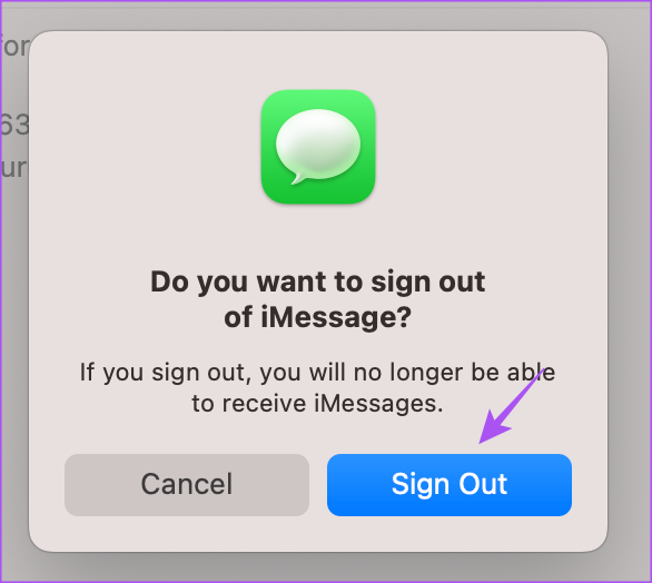 Melden Sie sich von iMessage auf dem Mac ab
