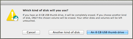 Disk Maker Wählen Sie USB-Laufwerk