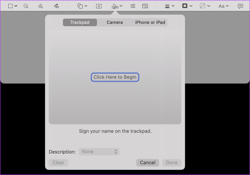 Erstellen Ihrer digitalen Signatur mit der Vorschau auf dem Mac 3