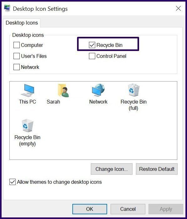 Ändern Sie die Symbole Windows PC Schritt 5