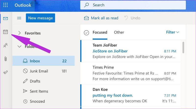 Öffnen Sie den Outlook-Kalender im Web