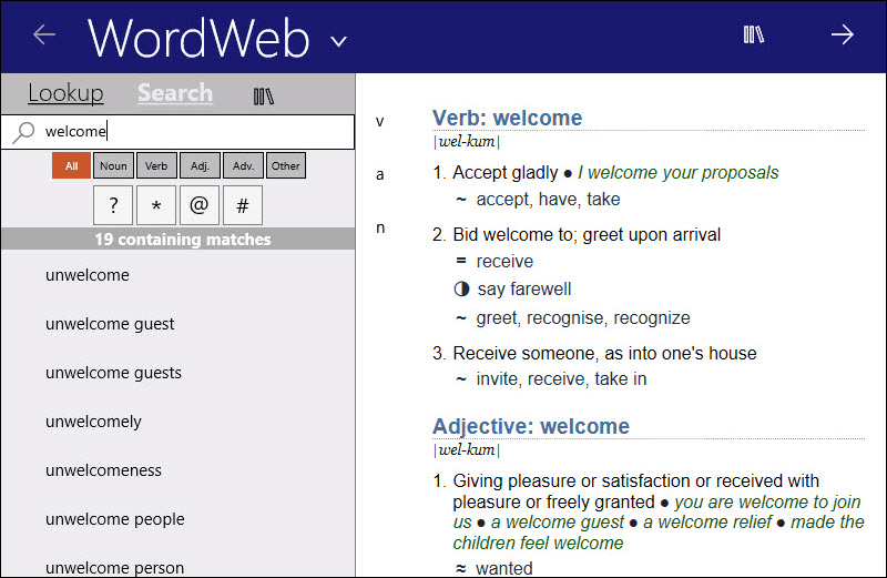 Offline-Wörterbücher Windows 10 2 07 8