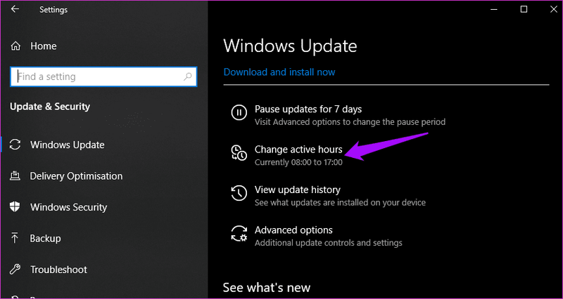Deaktivieren Sie den automatischen Neustart in Windows 10 3