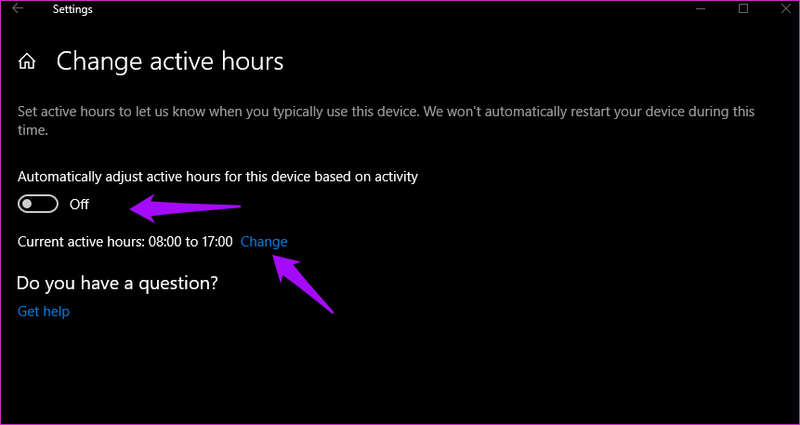 Deaktivieren Sie den automatischen Neustart in Windows 10 4