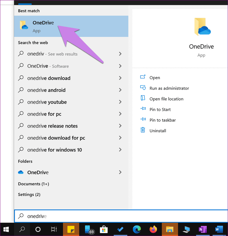 Verhindern Sie, dass Windows 10 Dateien auf Onedrive 2 speichert