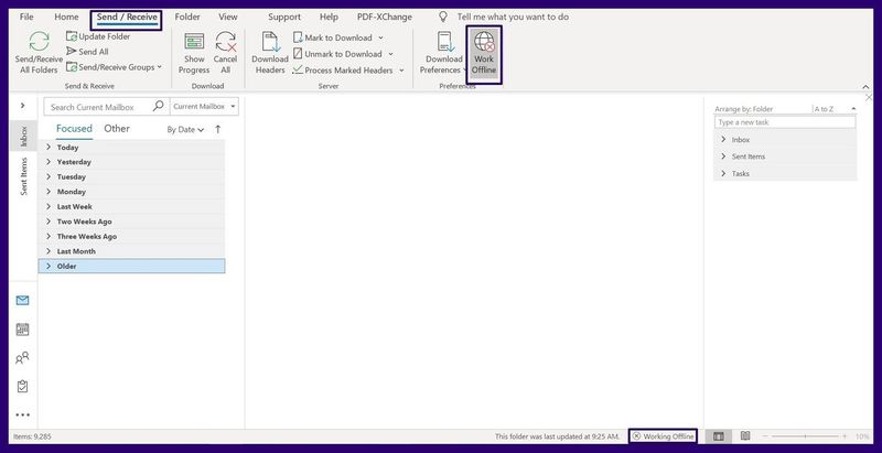 Reparieren Sie im Outlook-Ausgang hängen gebliebene E-Mails Schritt 2