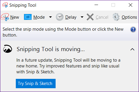 Snipping Tool Vs Snip And Sketch 16