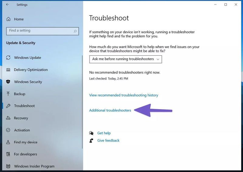 Führen Sie die Problembehandlung in Windows 10 aus