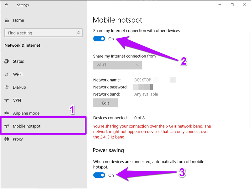 Behebung des Problems, dass sich der mobile Hotspot von Windows 10 immer wieder ausschaltet