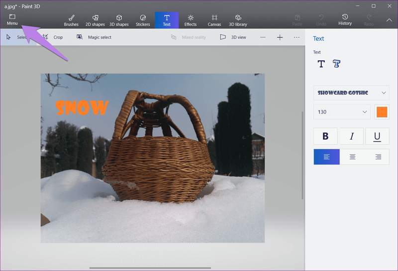 Gif in Paint 3D 2