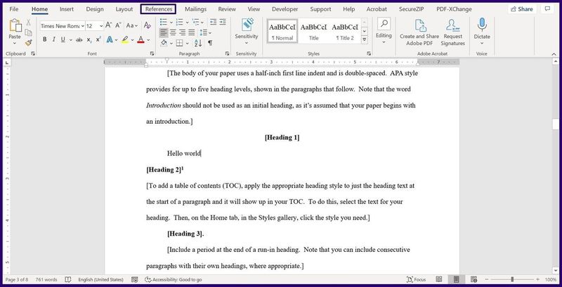 So erstellen und fügen Sie Fußnoten und Endnoten in Microsoft Word ein Schritt 3