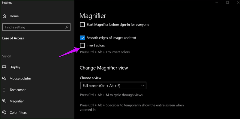 Problem mit invertierten Farben unter Windows 10 beheben 2