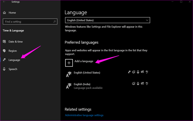 So ändern Sie die Systemsprache in Windows 10 2